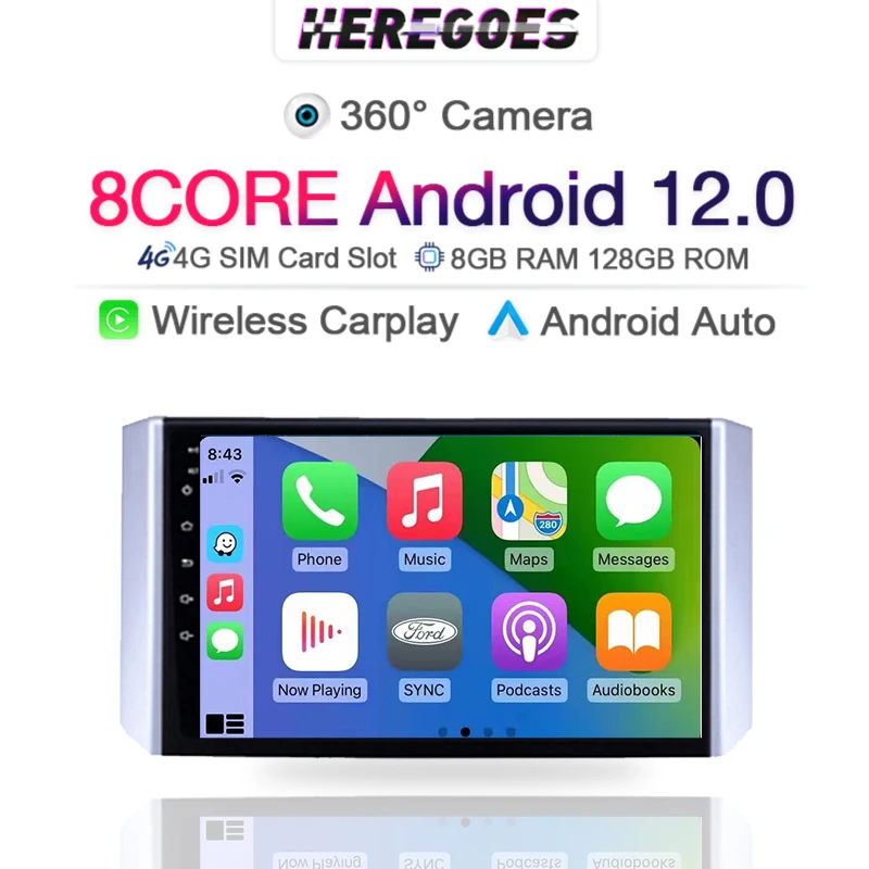 

Автомобильный мультимедийный видеоплеер Carplay 6G + 128G Android 12 для Mitsubishi Xpander 2017 2018 2019 2020 360 панорамная камера GPS радио