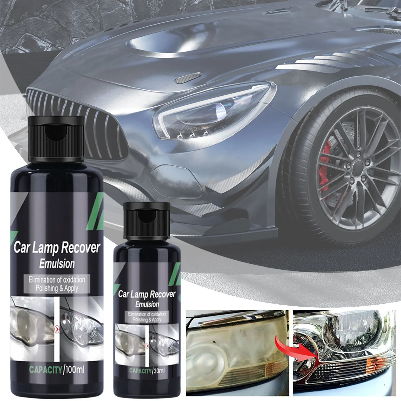 Auto Headlamp Yellowing Cleaner Polish Removes Oxidation Yellowing Effectively For Car Headlight