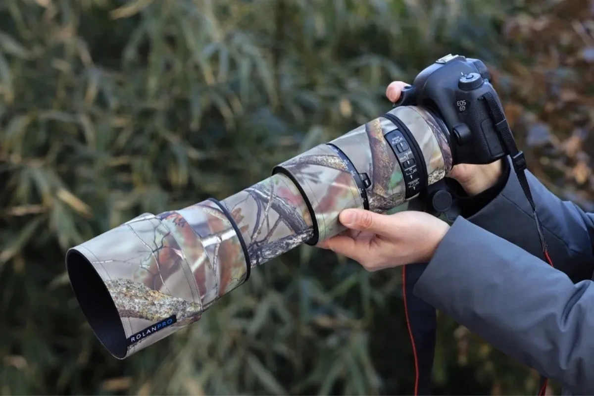 ROLANPRO Camera Lens Coat For SIGMA 150-600mm F5-6.3 DG OS HSM Contemporary Protective Sleeve Camouflage Case Rain Cover