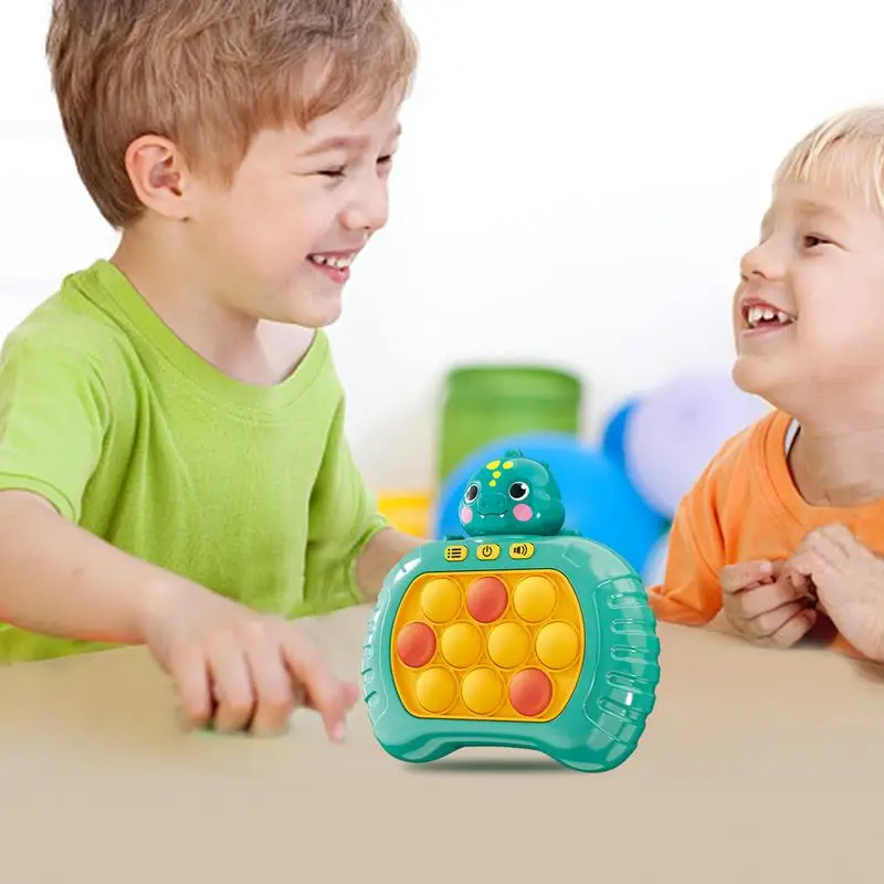 Handheld Pop Game Toy Push Bubble Stress Toy Game Bear Pop Upu Fidget Toy Light Whack A Molee Fidget Sensory Educational Stress