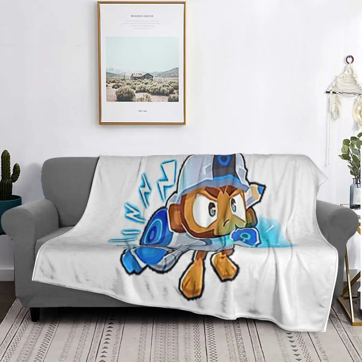 Singe Bloons Td 6 Blankets Soft Warm Flannel Throw Blanket Bedspread for Bed Living room Picnic Travel Home Sofa