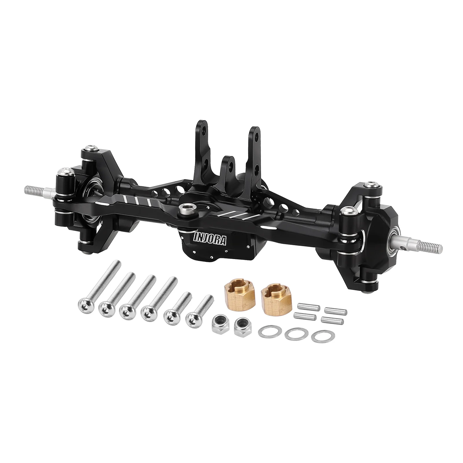 

Black Anodized Front Rear Complete Axles CNC Aluminum Stock Length for 1/18 RC Crawler TRX4M Upgrade (4M-74)