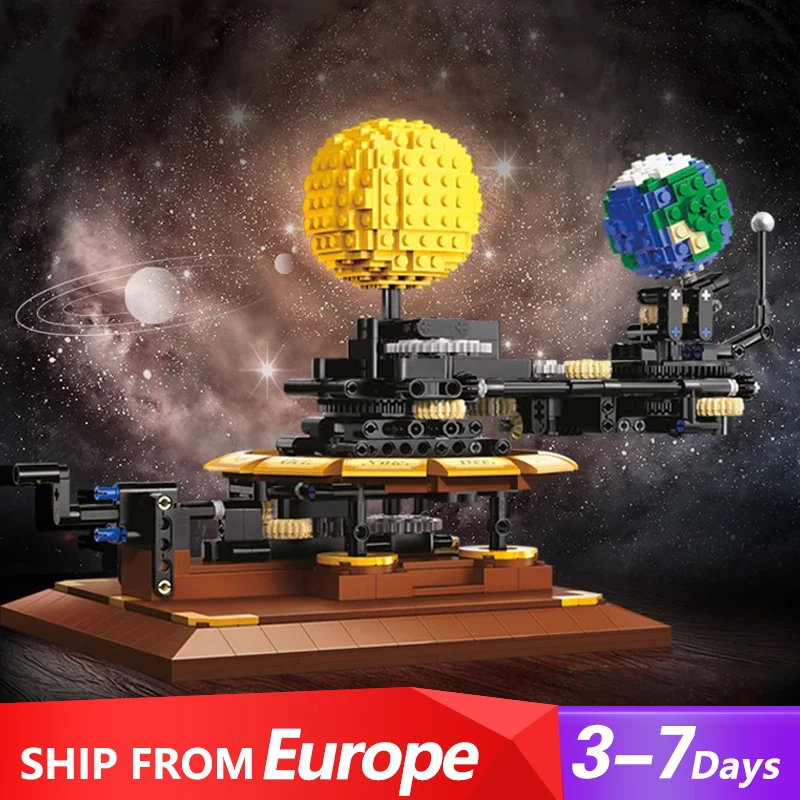 Idea Universe Space Earth Moon Sun Systerm Building set 865PCS,Creative Series Building Block Bricks Ornament Toys Birthday Gift