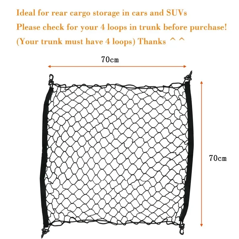 For GWM Tank 500 Hi4-T 2021-2024 Car Boot Trunk Net Storage Cargo Organiser Elastic Mesh Net Holder Pocket Nylon Car Accessories