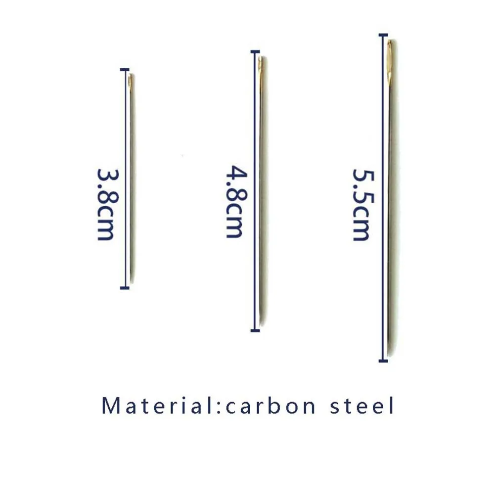 16pcs/Set Reliable Steel Needles For Sewing Projects Self Threading Hand Sewing Needles Combination For Embroidery Crafting