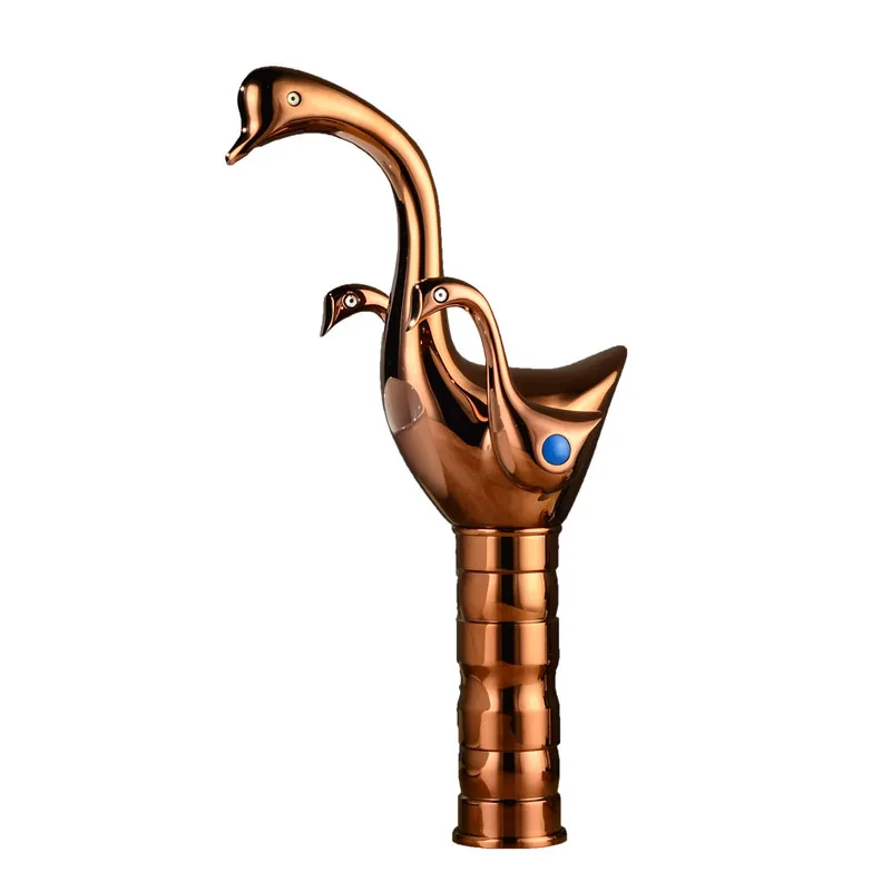 

Смеситель для раковины с двумя ручками Swan Wash, для горячей и холодной воды, золотой/розово-золотой, для ванной комнаты