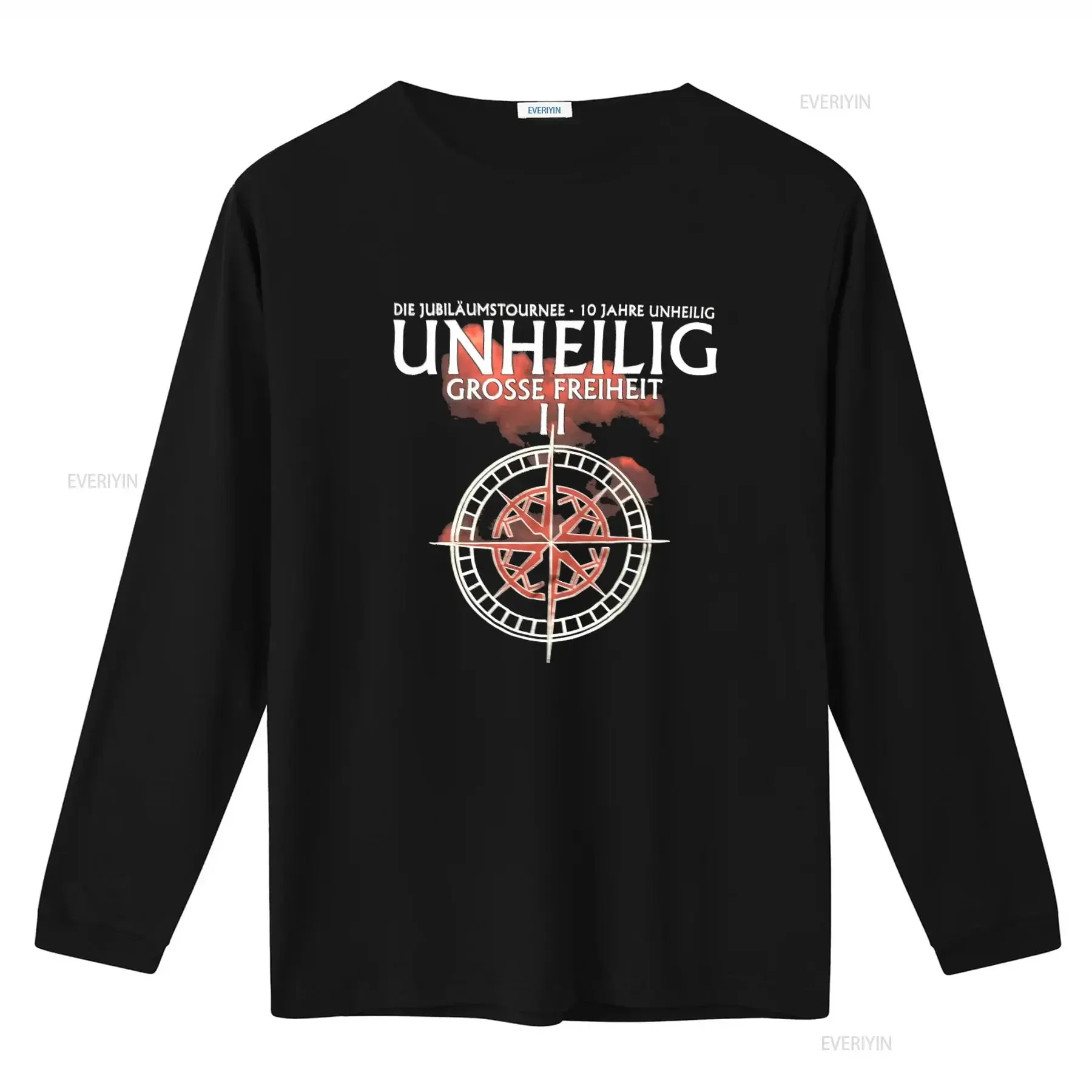 UNHEILIG GROSSE FREIHEIT II TOUR 2010 11 T SHIRT XL GERMAN GOTH ROCK DESIGN vintage Washed Stretched Casual Soft Stylish homme