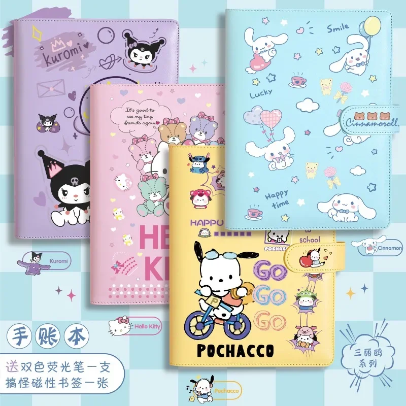 

Anime Sanrio Hello Kitty Kuromi Kawaii Notebook Cartoon Cute Girl Handbook High-Looking Ins Style Student Diary Children's Gift