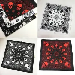 100% Cotton Material Hip Hop Scarf Western Style Skull Cashew Pattern Windproof Printed Shawl Sun Protection Scarf Women's