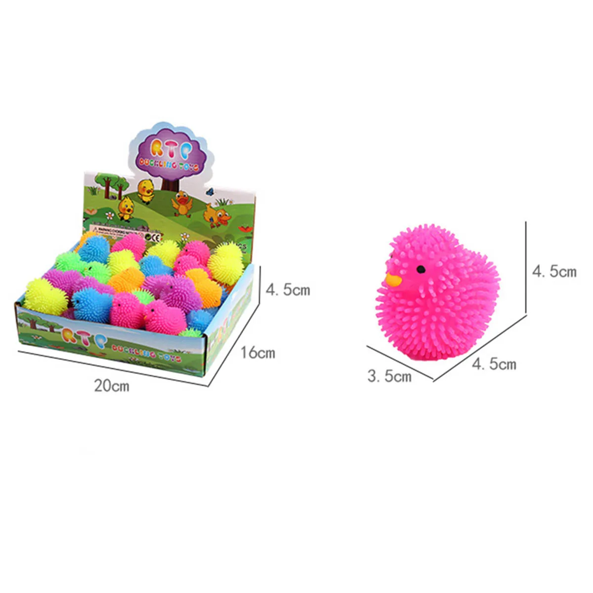 5 uds animales blandos pelota para apretar pellizco divertidos lindos polluelos bolas puntiagudas juguete sensorial brillante alivio del estrés para adultos juguete