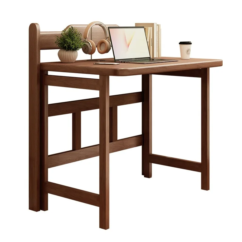 Installation-free solid wood folding computer desk, simple study table in the student's home living room, desk that does