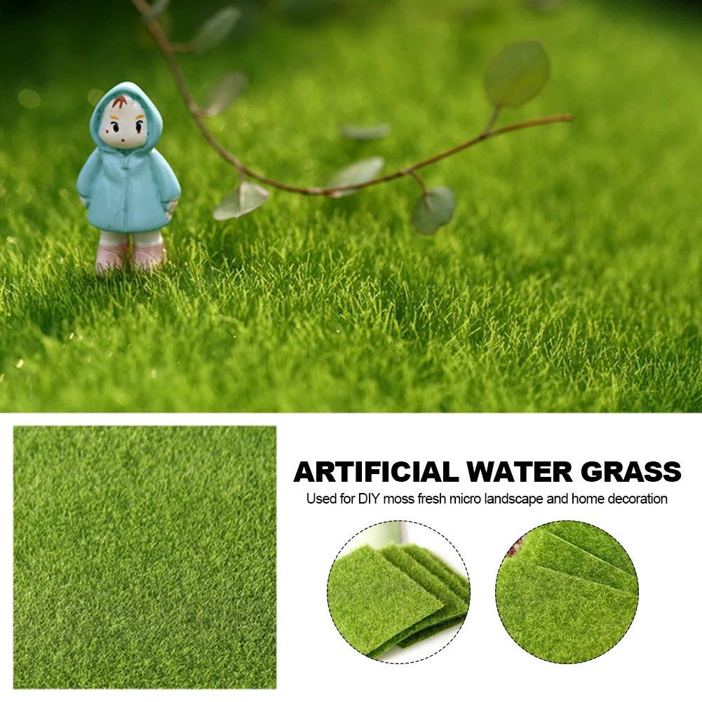 1Pcs 15cm Artificial Grassland Simulation Moss Lawn Turf Fake Green Grass Mat Carpet DIY Micro Landscape Home Floor Decor