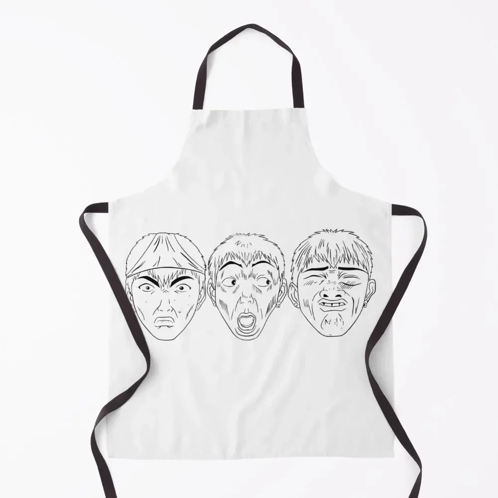 

GTO Onizuka funny faces T-shirts and Goodies! Apron Kitchen Items For Home Korean Apron