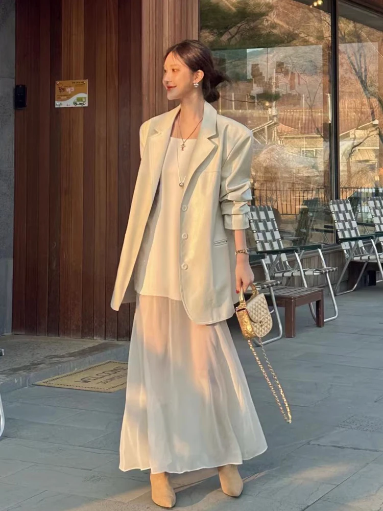 Liangliang Summer New Sle Colletto quadrato Dr da donna Splicing Me Strap Long Dr Vita alta Versione coreana Svel