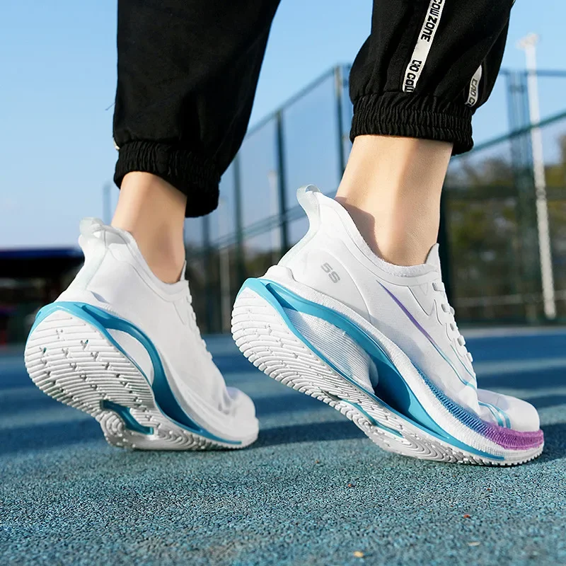 Marathon Men's Running Shoes for Women Mesh Jogging Sports Shoes High-quality E-TPU Sole Sneakers Men Athletic Training Shoes