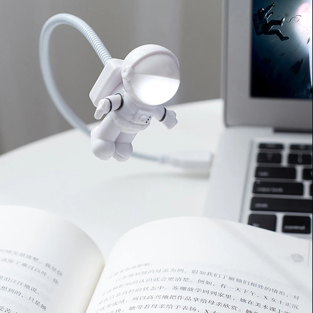 USB Light Creative Astronaut LED Flexible Night Light Reading Table Lamp for Laptop PC Notebook