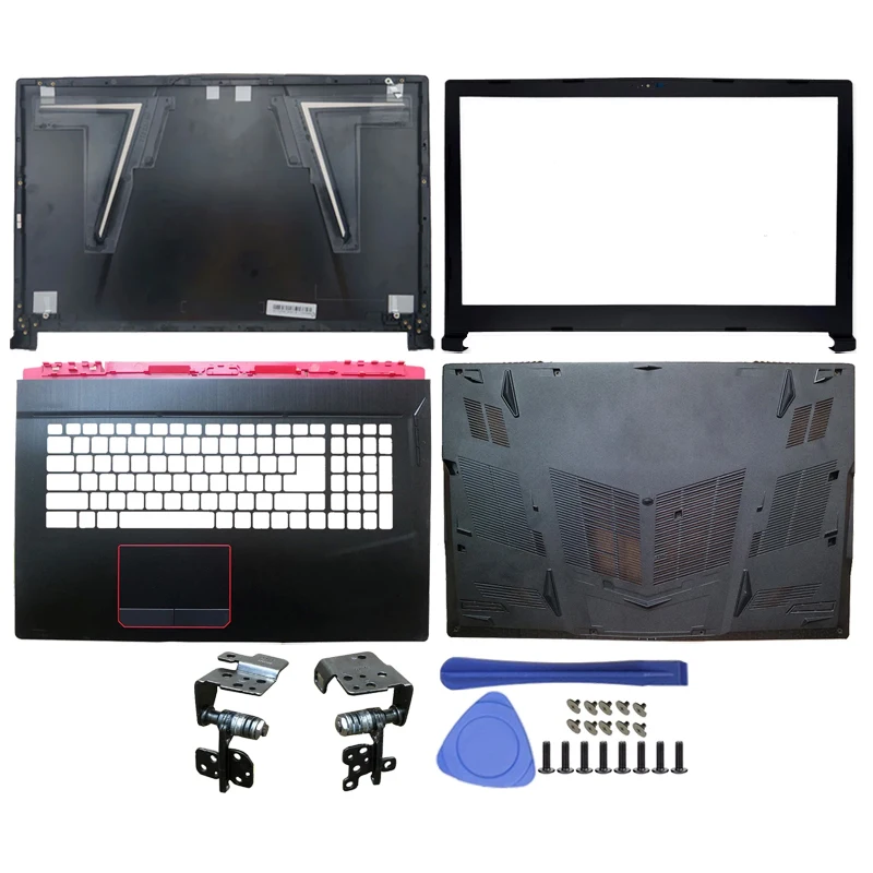 

Laptop LCD Back Cover/Front Bezel/Hinges/Palmrest/Bottom Case 7 Colors For MSI GE73 GE73VR Raider RGB 8RE 8RF MS-17C5