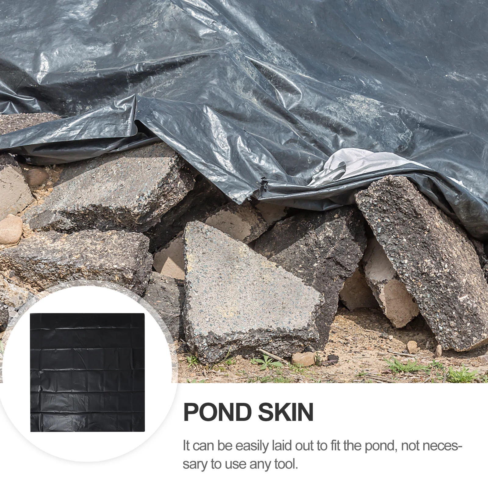 

Fish Pond Foil Tarpaulin Plastic for Ponds Liner Round Pools Geomembrane Liners Fabric Pliable Garden Household