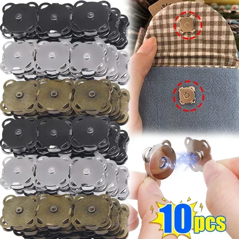 Metal Magnet Buckle 14/18mm Snap Fasteners Buttons Kits DIY Sew-on Sewing Garment Accessories Materials Wallet Buckle