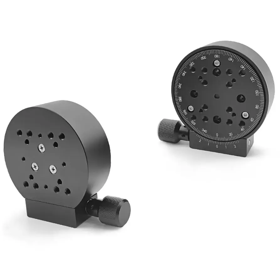 R Axis 360 Degree Manual Rotary Stage Manual Rotating Platform Angle Adjustment Precision Indexing Plate Stage Turntable 100MM