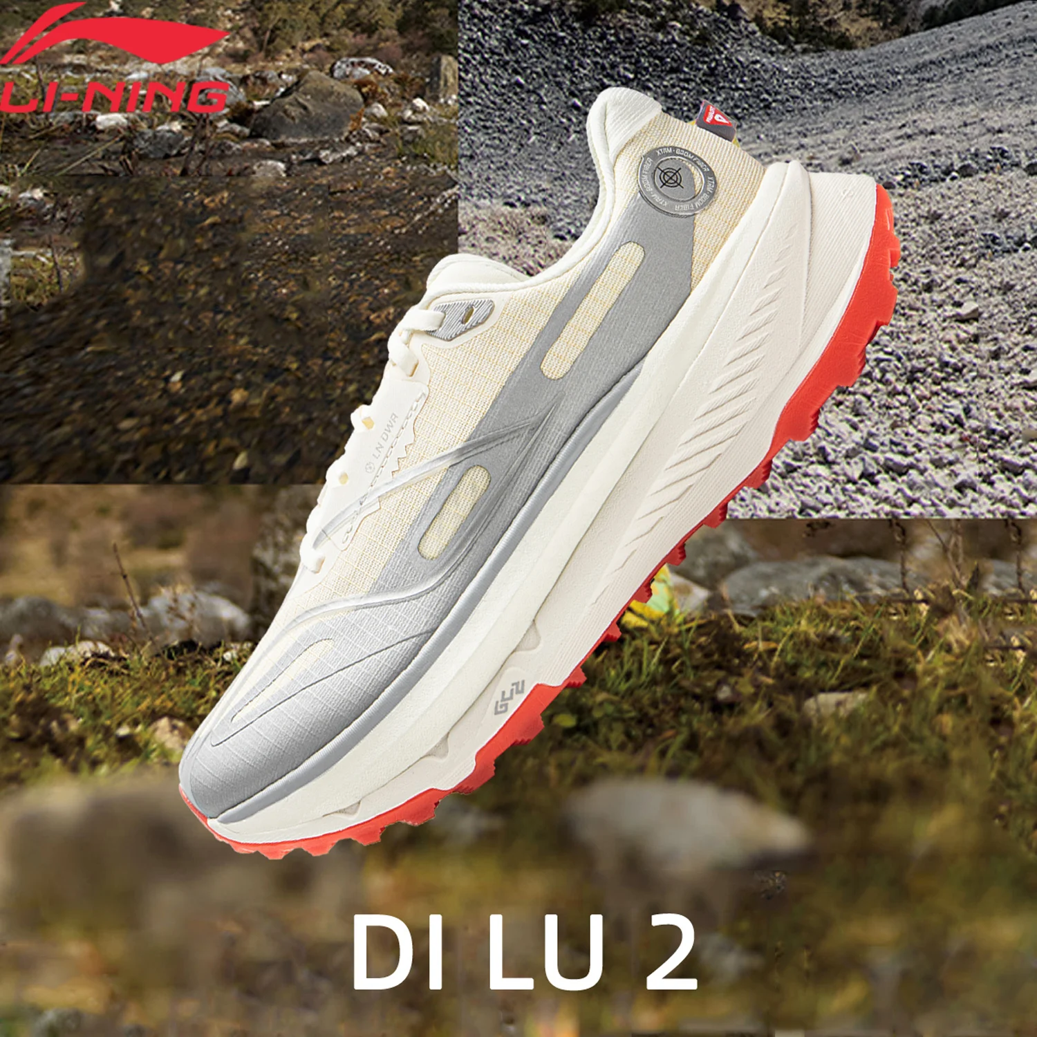 

Li-Ning DI LU 2 Женские кроссовки для бега по пересеченной местности XTRM-BOOM FIBER Дышащие прочные устойчивые амортизирующие кроссовки с подкладкой ARNV010