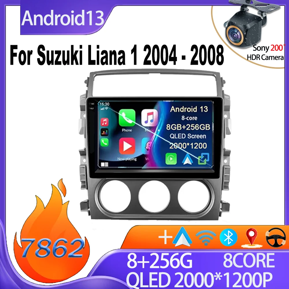 

Android 13 Android радио для Suzuki Liana 1 2004 - 2008 автомобильный радиоплеер Carplay сенсорный экран GPS-навигация No 2din DVD DSP BT