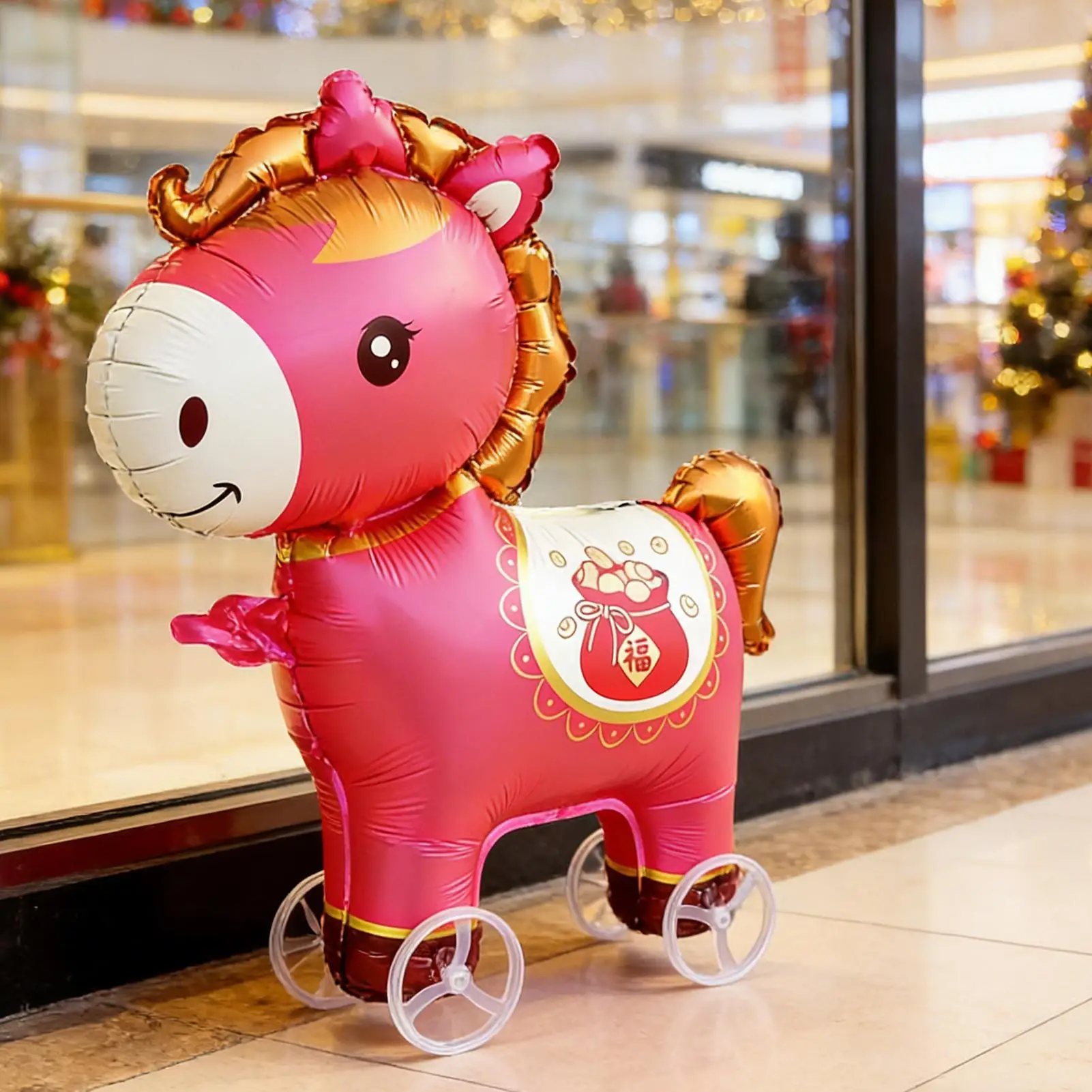 Horse Balloons Inflatable Cute Cartoon with Wheels 2026 Horse Animal Balloons for Adults Kids Outdoor Yard Porch Living Room