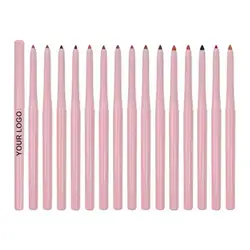 Pink Lip Liner Private Label 15 Colors Waterproof Dark Brown Lipliner High Pigment Long Lasting Customize Your Brand Makeup Bulk