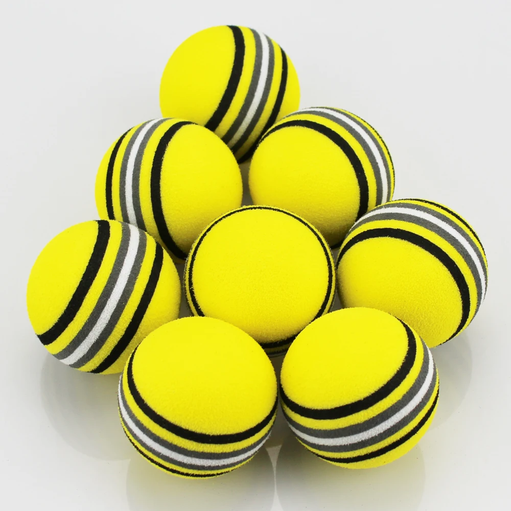 OligFoam Golf IkIncentré Soft Rainbow Ball Sponge, Aide à l'entraînement au swing, Rouge, Bleu, Jaune, Sac de 10 pièces