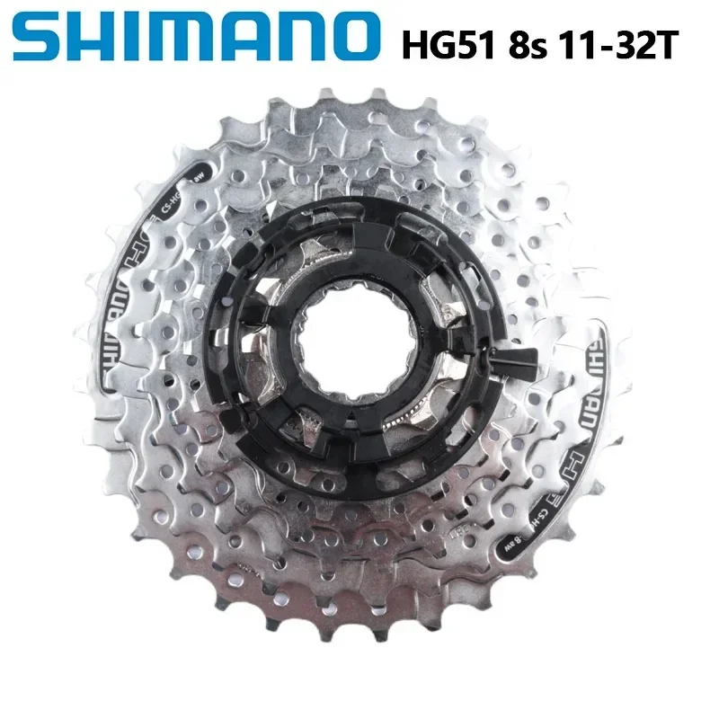 Shimano HG51 8Speed Cassette CS-HG51-8 MTB Mountain Bike K7 Freewheel 8s 11-32T Bicycle Parts Original