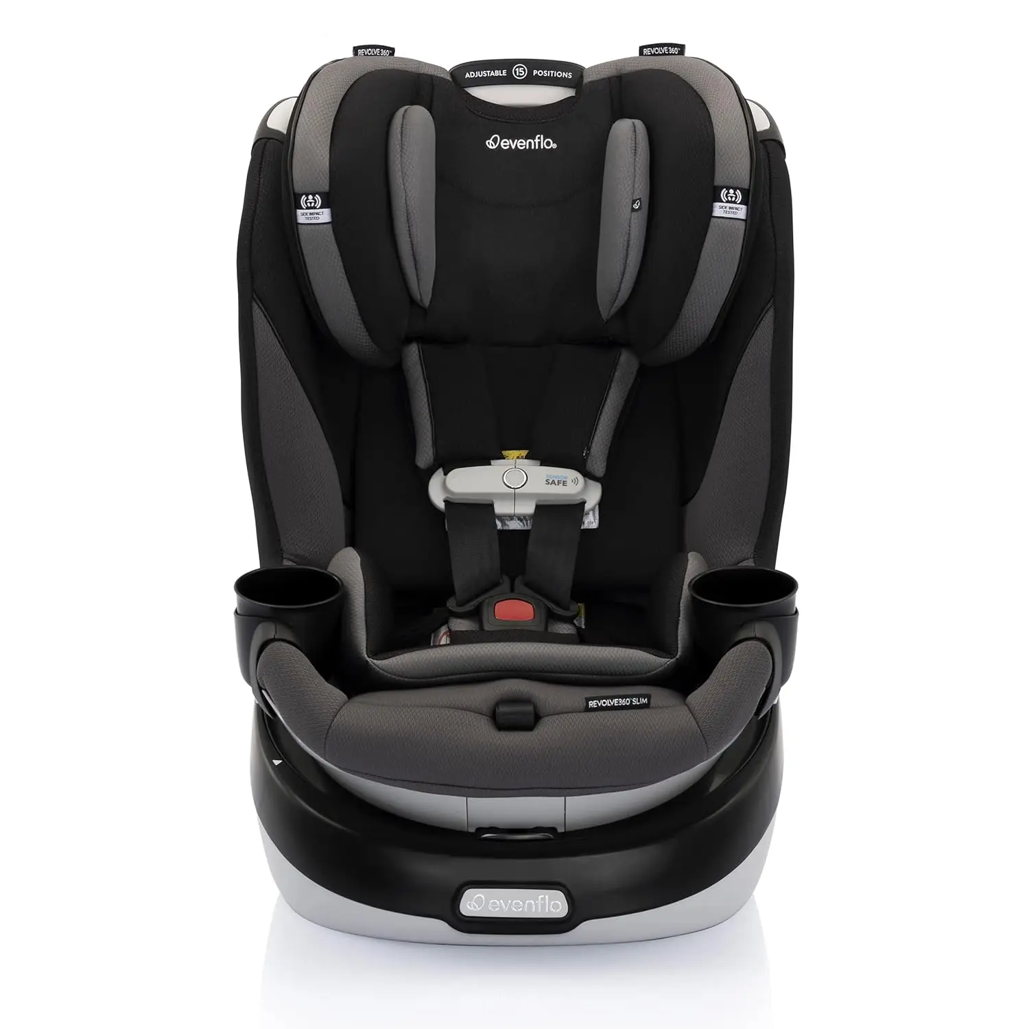 360 Slim 2-in-1 Rotational Car Seat with Quick Clean Cover (Salem Black)