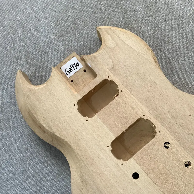 GB974 Unfinished  Electric Guitar  Body Solid Wood HH Pickups DIY Guitar Parts for Replace Custom Order Stock Item