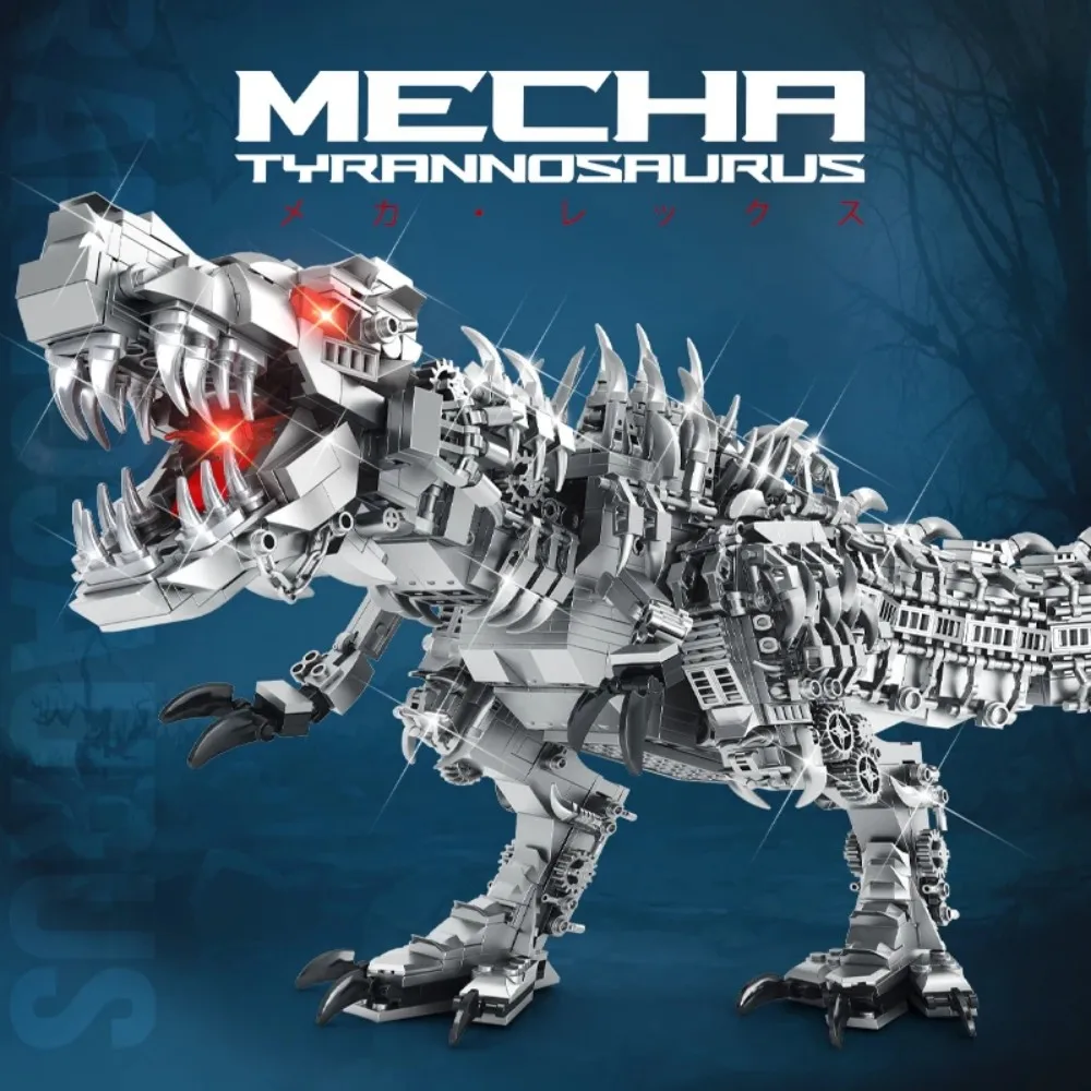 1766-teilige Battle Mech T-Rex-Bausteine, beweglicher Roboter-Dinosaurier-Modellbausatz, beweglich für Ausstellung und Kampfspiele