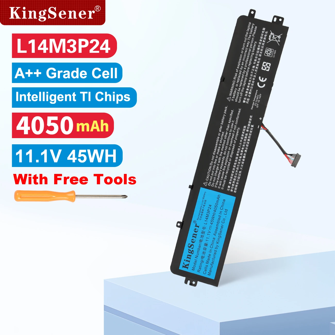 KingSener L14M3P24 L16S3P24 Battery For Lenovo Ideapad 700-15ISK,151SK 17ISK,Legion R720 Y520-15IKBA 15IKBM 15IKBN L16M3P24 45WH