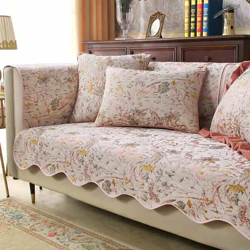 Luxury Embroidery Slipcover Chenille Jacquard Fabric Sofa Seat Cushion Four Seasons General Home Sofa Cover Protection Towel
