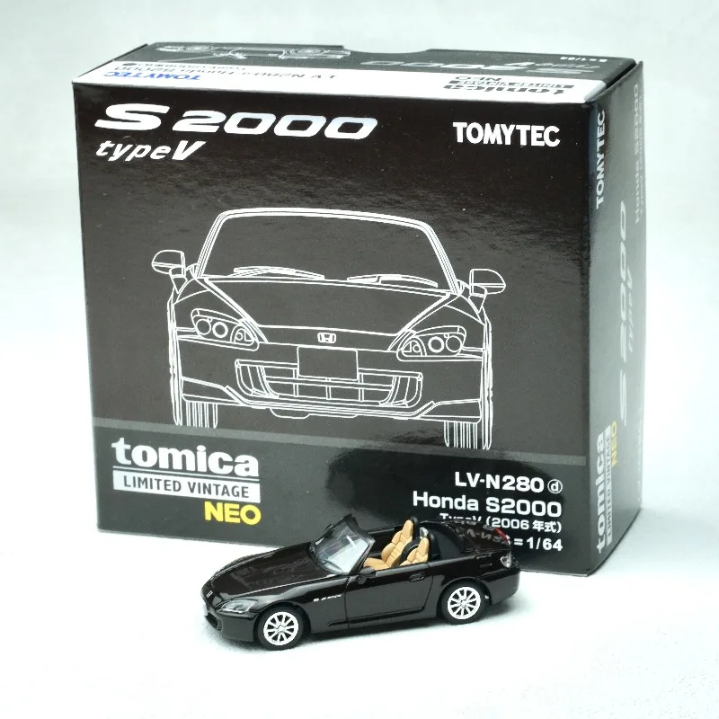 حقيقي في المخزون TAKARA TOMY TOMYTEC TLV 1/64 N280 HONDA S2000 سبيكة موتور مركبة دييكاست نماذج ألعاب السيارات جمع الصبي الهدايا #6