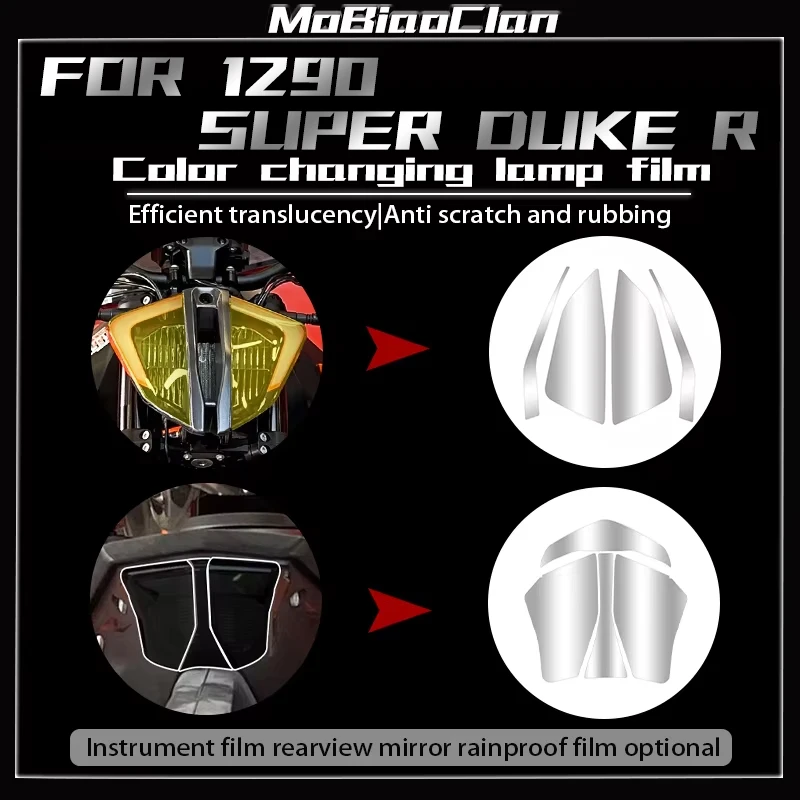 

For KTM 1290 super duke R 2021 Motorcycle Headlight flim instrument filmMotorcycle modification protective film