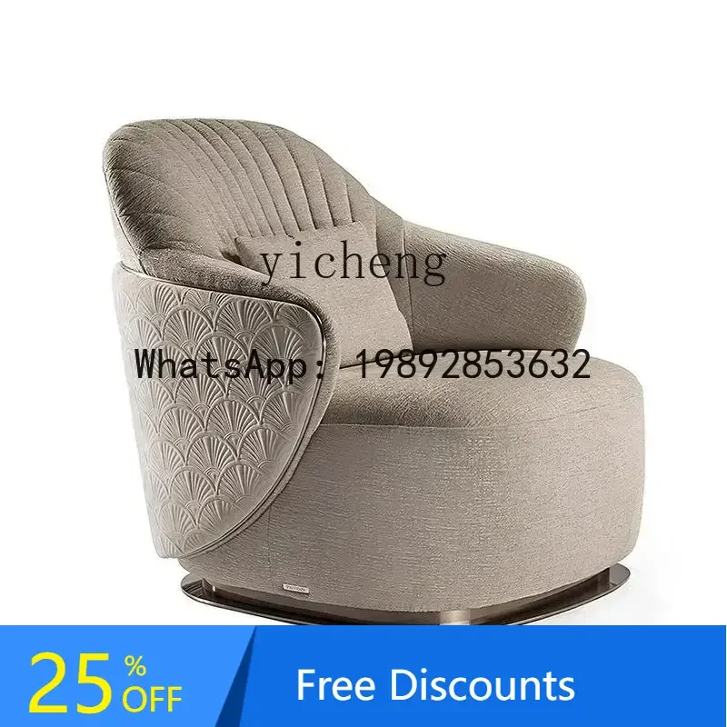 

X1 light luxury single sofa chair modern villa living room home fabric leisure chair home decoration accessories