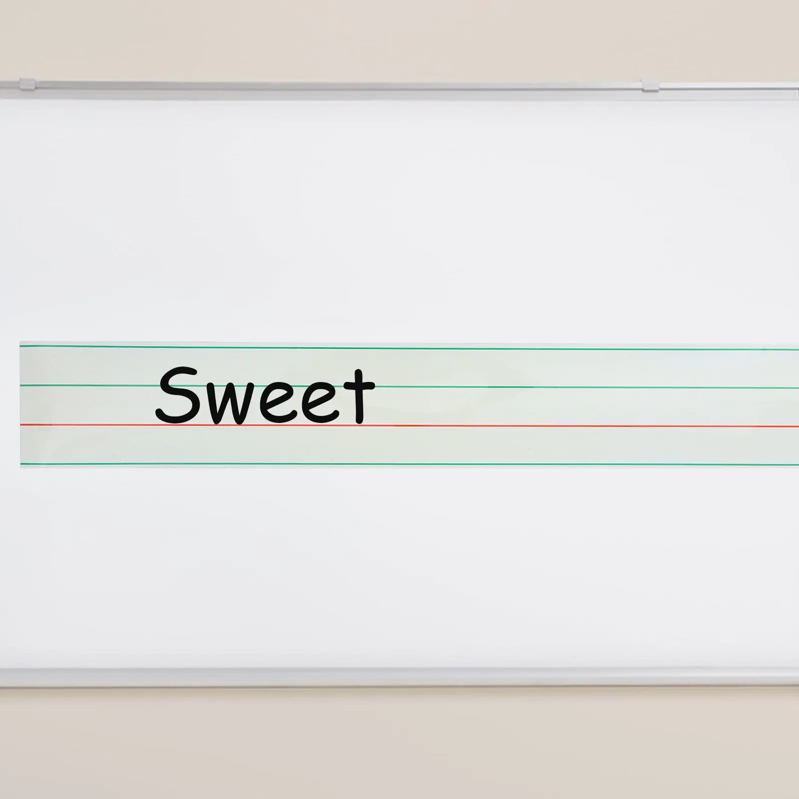 

Magnetic Whiteboard Sticker Red Four-Line Three-Grid for Classroom Home School Early Learners Handwriting Practice Whiteboard