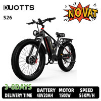 DUOTTS S26 Electric Bike 750W*2 Dual Motor 48V20AH Battery Snow Electric Bike 26 Inch Wide Tire All Terrain Electric Bike