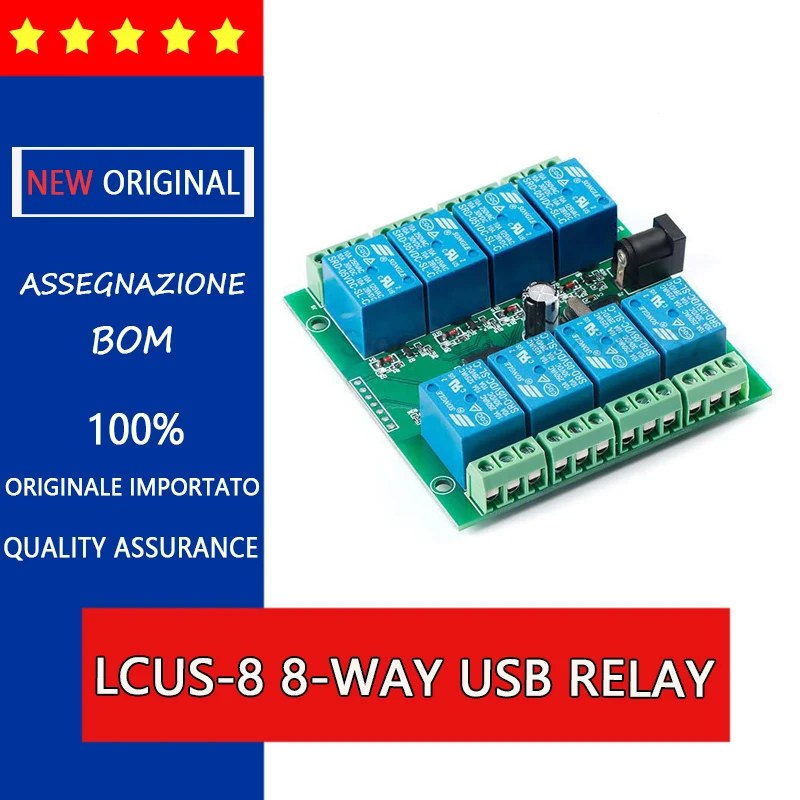 

LCUS-8 8-way 8-way USB relay module USB intelligent control switch module