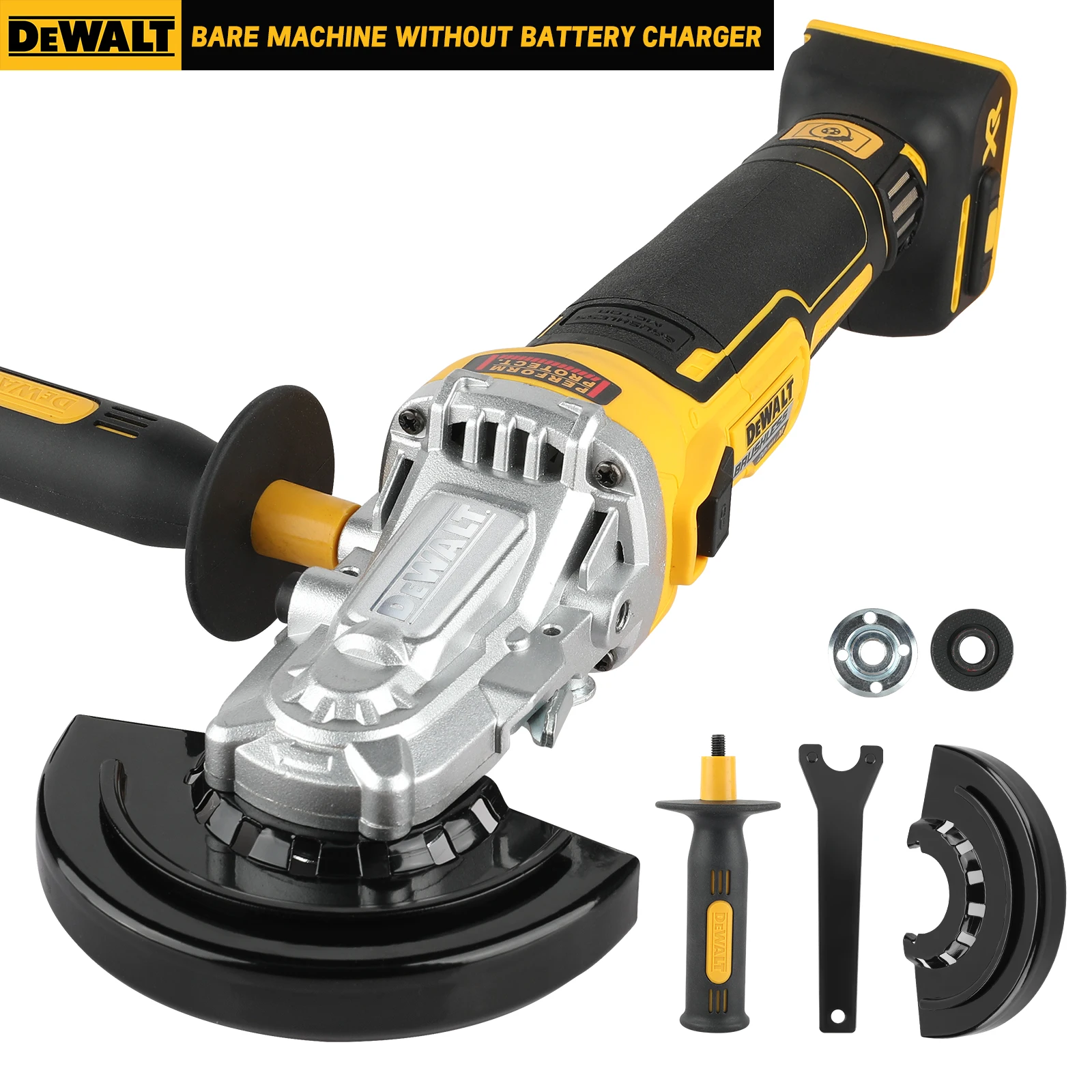 DEWALT DCG405 125mm 18V lithium Handheld Grinding battery brushless flat head angle grinder  tool cutting machine