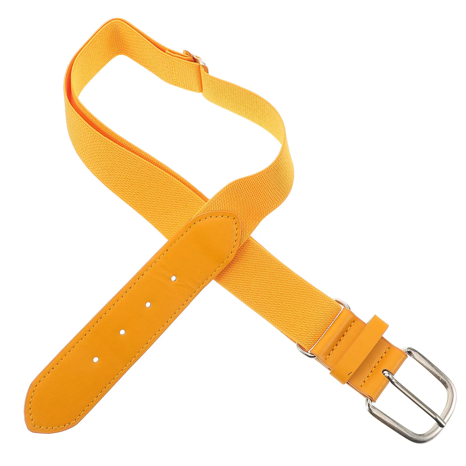 

Молодежный эластичный бейсбольный ремень с оранжевой пряжкой из сплава, регулируемый, для мальчиков и девочек, для софтбола, спортивная экипировка, бейсбольный ремень для подростков