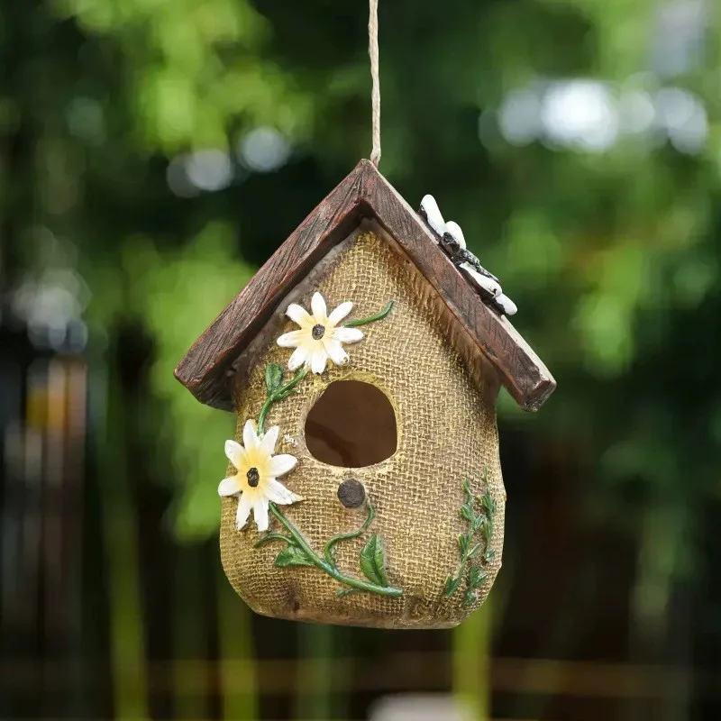 outdoor-hanging-birdhouse-bird-feeder-hand-painted-resin-birdcage-garden-statue-for-courtyard-lawn-ornament-waterproof-figurines