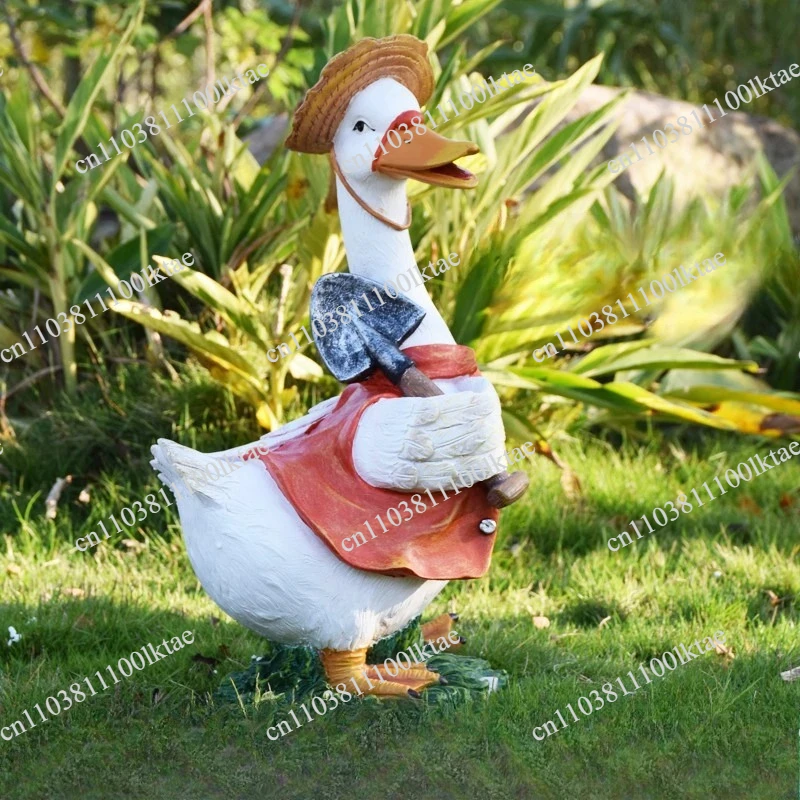 Cartoon Animals Duck Statue Resin Garden Ornaments  Art Animal Sculpture Outdoor Landscape Pond Yard Lawn Decoration