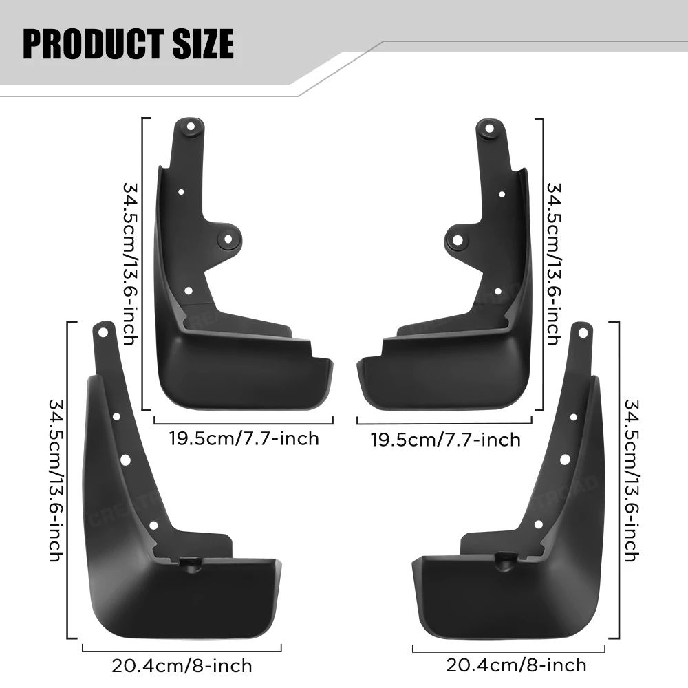 Custom Fit 4PCS Mud Flaps for Mazda CX30 2020 2021 2022 2023 2024 No Drilling Splash Guards Mudguards Car Fender Accessories