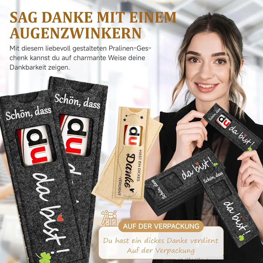 

10-3 шт. Подарочный набор из немецкого фетра, Подарочная упаковка из фетра премиум-класса для шоколадных конфет, Подарок на свадьбу, крещение, день рождения, подходит