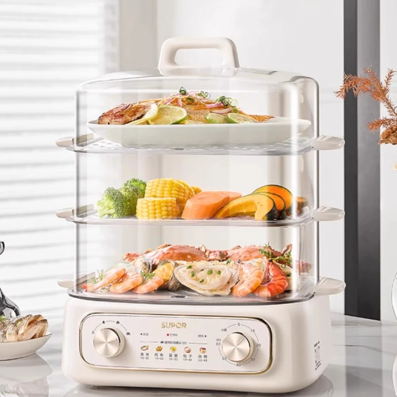 Electric steamer multifunctional household three-layer breakfast machine multi-layer electric hot pot cooking pot stew pot