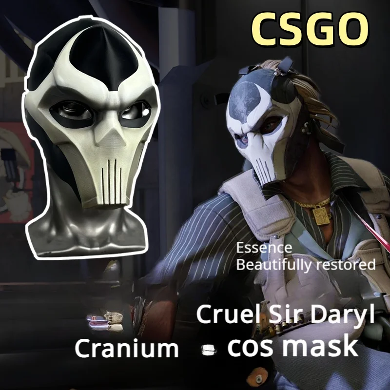 Cruel Darryl The Cruel Skull Mask - CSGO Cosplay Headpiece, Custom Realistic Prop Headgear for Costume, Halloween, Gaming Fans