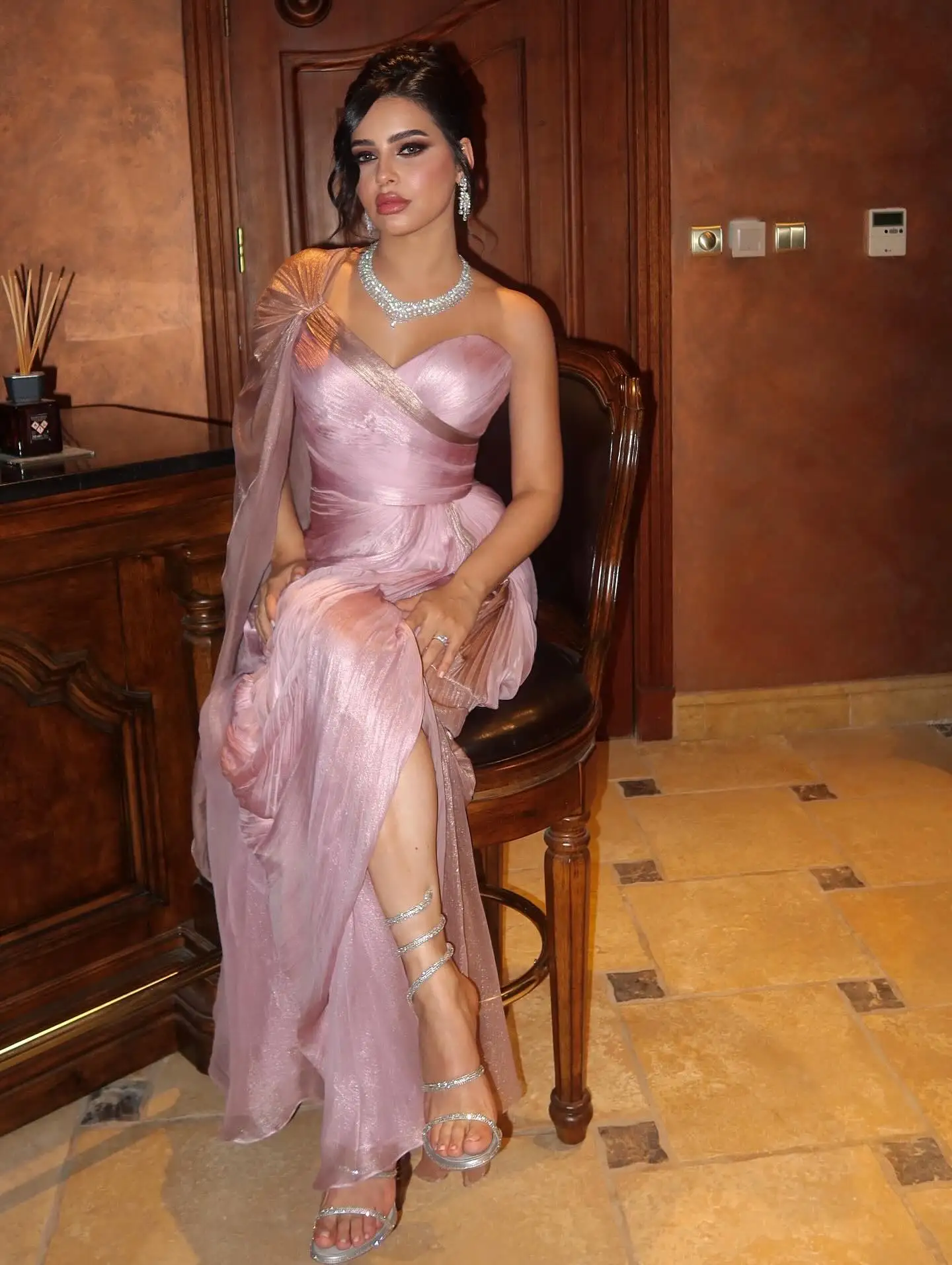 Sharon Said elegante lichtroze zeemeermin strapless avondjurk met cape vrouw trouwjurk jurk SF028 aangepast